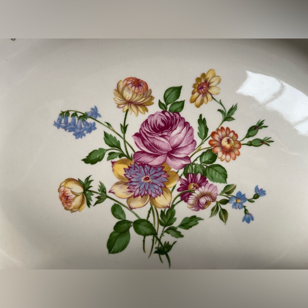 Knowles 1952 Spring Floral Pattern Serving Platter - Picture 3 of 7